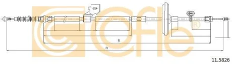 Фото 1 - трос ручника COFLE 11.5826 Трос ручника COFLE 11.5826 (фото 1)