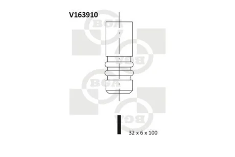 Клапан впуск BMW 3 (E46/E90/E91/E92)/5 (E60/E61) 2.0 01-12 BGA V163910
