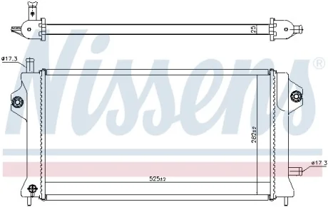 MITSUBISHI Радіатор системи охолодження двигуна OUTLANDER III 2.0 Hybrid 14-, 2.4 Hybrid 18- NISSENS 606529