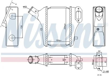 Фото honda інтеркулер cr-v iii 2.2 i-dtec 07- NISSENS 961421 HONDA Інтеркулер CR-V III 2.2 i-DTEC 07- NISSENS 961421