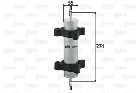 ="" Фільтр паливний BMW/MINI 3/Mini "1,4-3,0 "01-07 Valeo ="587514"