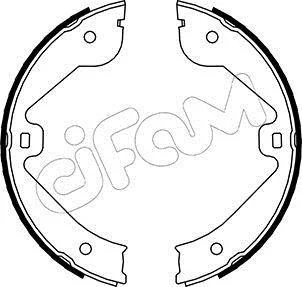 VW Комплект барабанних колодок TOUAREG (7LA, 7L6, 7L7) 2.5 R5 TDI 03-10, AUDI Q7 (4LB) 3.0 TFSI quattro 10-15 CIFAM 153-244