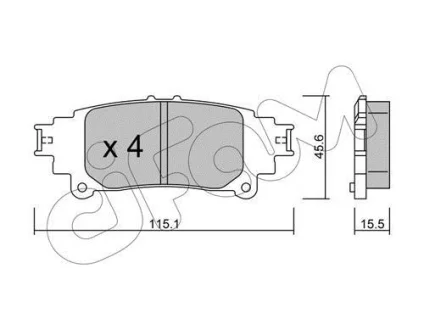 TOYOTA колодки гальмівні задн. Lexus IS 13-,RX 09-,Prius 12- CIFAM 822-977-0