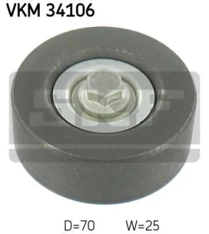 Ролик обвідний поліклінового ременя SKF VKM 34106