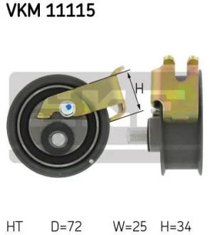 Фото ролик натяжний зубчастого ременя SKF VKM 11115 Ролик натяжний зубчастого ременя SKF VKM 11115