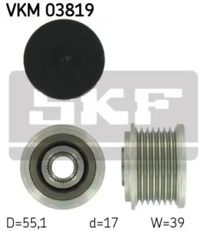 Фото муфта обгінна генератора SKF VKM 03819 Муфта обгінна генератора SKF VKM 03819