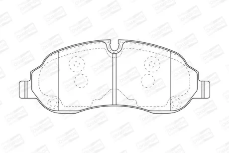FORD гальмів.колодки передн. (з датчик.) Transit 2,2TDCi 13- CHAMPION 573438CH