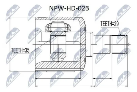 Шрус полуоси Nty NPWHD023