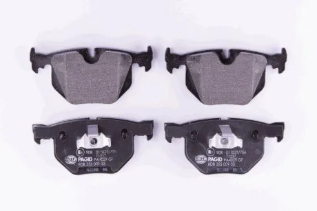 Колодки гальмівні дискові; задня вісь HELLA 8DB355009331