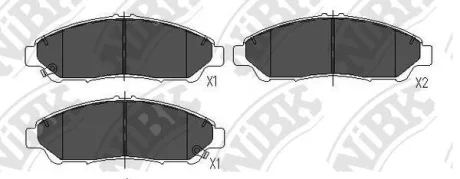 Колодки дискового тормоза NiBK PN28001