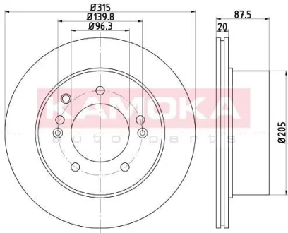 Гальмiвнi диски KAMOKA 1031049