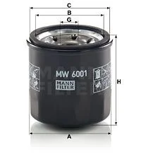 Фильтр масла FILTER MANN MW6001