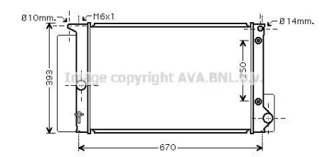 Фото 1 - ava toyota радіатор охолодження (з оливним радіатором) auris 1.4i-1.6i 07- ava AVA COOLING TOA2474 AVA TOYOTA Радіатор охолодження (з оливним радіатором) AURIS 1.4i-1.6i 07- AVA AVA COOLING TOA2474 (фото 1)