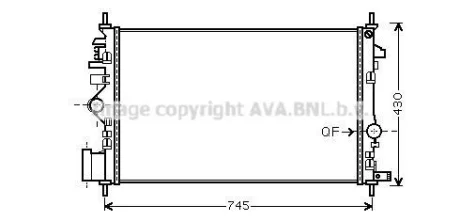 AVA OPEL Радіатор охолодження Insignia 2.0 CDTI AVA AVA COOLING OLA2474