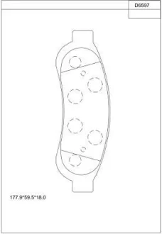 Колодки дискового тормоза Asimco KD6597