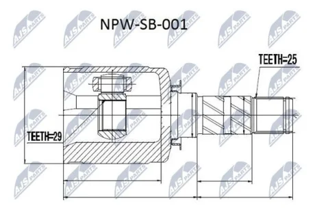 Шрус наружний Nty NPWSB001 (фото 1)