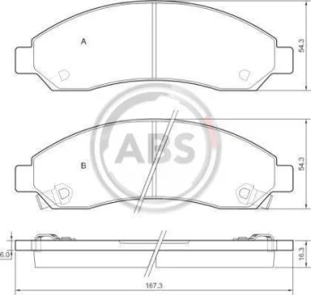 Гальмiвнi колодки дисковi ABS A.B.S. 37654 (фото 1)