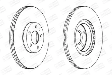 FIAT диск гальмівний передній Doblo 10-,Croma,Alfa Romeo 147,156,164, CHAMPION 561520CH