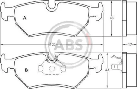 Комплект гальмівних колодок A.B.S. A.B.S. 36900 (фото 1)