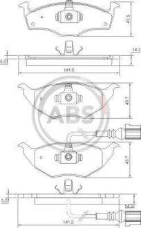 Комплект гальмівних колодок A.B.S. A.B.S. 37345 (фото 1)