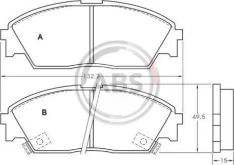 Комплект гальмівних колодок A.B.S. A.B.S. 36616 (фото 1)