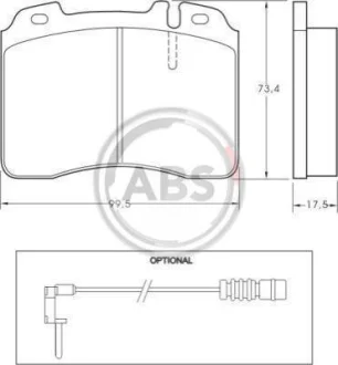 Комплект гальмівних колодок A.B.S. A.B.S. 36716
