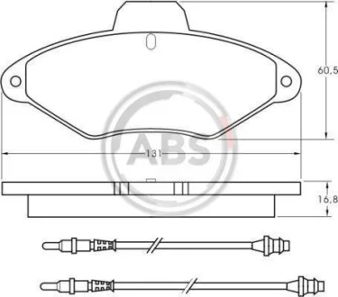 Комплект гальмівних колодок A.B.S. A.B.S. 36836