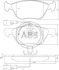Комплект гальмівних колодок A.B.S. 36894 36894