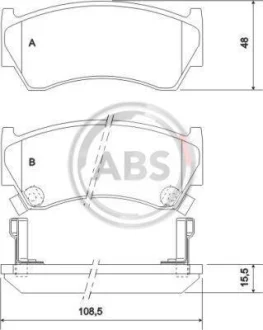 Колодки гальмівні NISSAN ALMERA передн. A.B.S. A.B.S. 36955