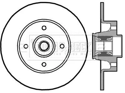 Гальмiвнi диски з пiдшипником BORG&BECK BORG & BECK BBD5896S