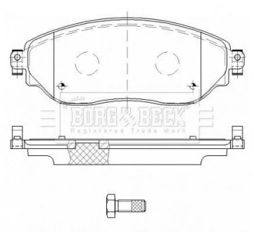 Гальмiвнi колодки дисковi BORG&BECK BORG & BECK BBP2515