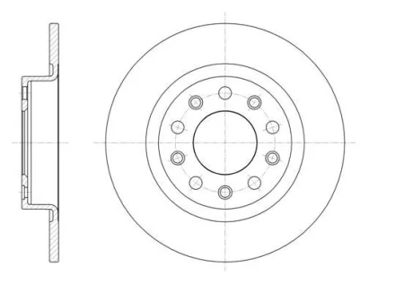 ALFA ROMEO Диск гальмівний задній GIULIETTA (940_) 1.4 TB (940FXF1A) 10-16 REMSA 61445.00