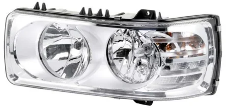 Фара Прав (H1/H7/P21W, ручн, включає денні ходові вогні, колір відбивача: хром, колір повороту: прозор) DAF LF 05.13- HELLA 1EJ011287141