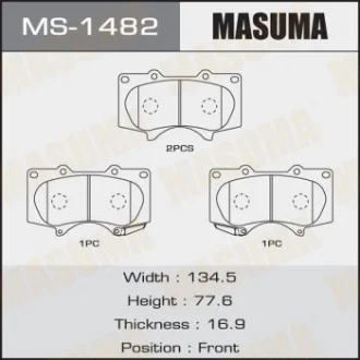 Колодки тормозные дисковые MASUMA MS1482