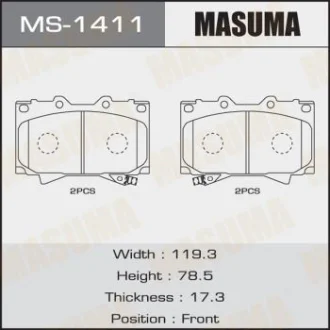 Колодки тормозные дисковые MASUMA MS1411 (фото 1)