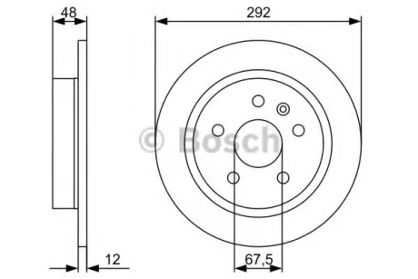 OPEL диск гальмівний задній (292*12) Insignia 08- BOSCH 0986479C73