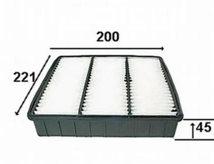 Фильтр воздушный двигателя JS ASAKASHI A349J (фото 1)