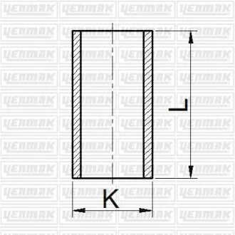Гільза циліндра DAEWOO Matiz 0.8 (размер отв. 68.5 / STD)(MATIZ, SPARK, SOCH 6V) Yenmak 51-65177-000