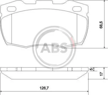Комплект гальмівних колодок A.B.S. A.B.S. 36696 (фото 1)