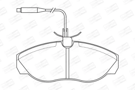 FIAT гальмівні колодки дискові (з датчик.) Ducato 99-02, Jumper 94- CHAMPION 571839CH
