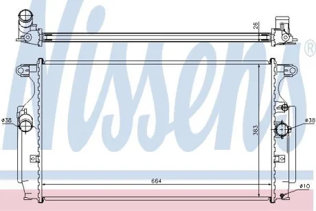 Радіатор TY AURIS(07-)2.0 D4D(+)[OE 16400-0R030] NISSENS 64693