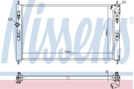 Радіатор PEUGEOT 4008 (12-) 1.6 HDI NISSENS 636032