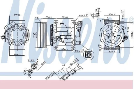 Компресор RENAULT TWINGO II (07-) 1.5 dCi NISSENS 89372