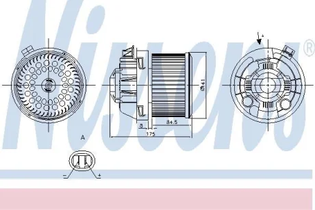 Вентилятор PEUGEOT 207 (WA, WC, WD, WK) (06-) 1.4 HDi NISSENS 87257