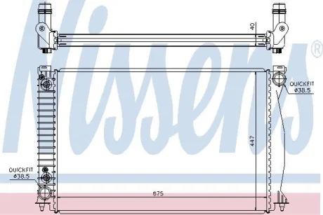 Радіатор AI A 6/S 6(04-)4.2 FSI(+)[OE 4F0.121.251 D] NISSENS 60328