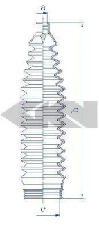 Чохол захисний лів/прав (довжина200мм 15мм/52мм) DAIHATSU CHARADE VIII TOYOTA YARIS 1.0-1.8 04.99- SPIDAN 84229