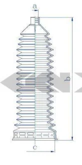 Чохол захисний лів/прав (довжина197мм 14мм/63мм) MERCEDES A (W168), CLS (C218), E T-MODEL (S210), E (VF210), E (W210), GLK (X204), S (W222, V222, X222), SPRINTER 2-T (B901, B902) 1.4-5.5 01.95-07.20 SPIDAN 84227