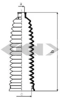 Чохол захисний лів/прав (довжина195мм 16мм/64мм) BMW 1 (E81), 1 (E82), 1 (E87), 1 (E88), 3 (E90), 3 (E91), 3 (E92), 3 (E93), I8 (I12), I8 (I15), X1 (E84), X5 (F15, F85), X6 (F16 1.5H-4.4 06.04-06.20 SPIDAN 84102 (фото 1)