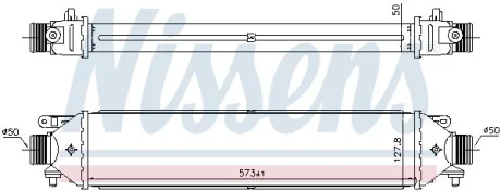 FIAT Інтеркулер Bravo II, Doblo, Punto, Grande Punto, Opel Combo Tour 1.3d/2.0 NISSENS 961464