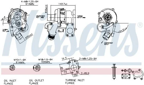 CITROEN Турбіна NEMO 1.4 HDi 08-, PEUGEOT NISSENS 93237